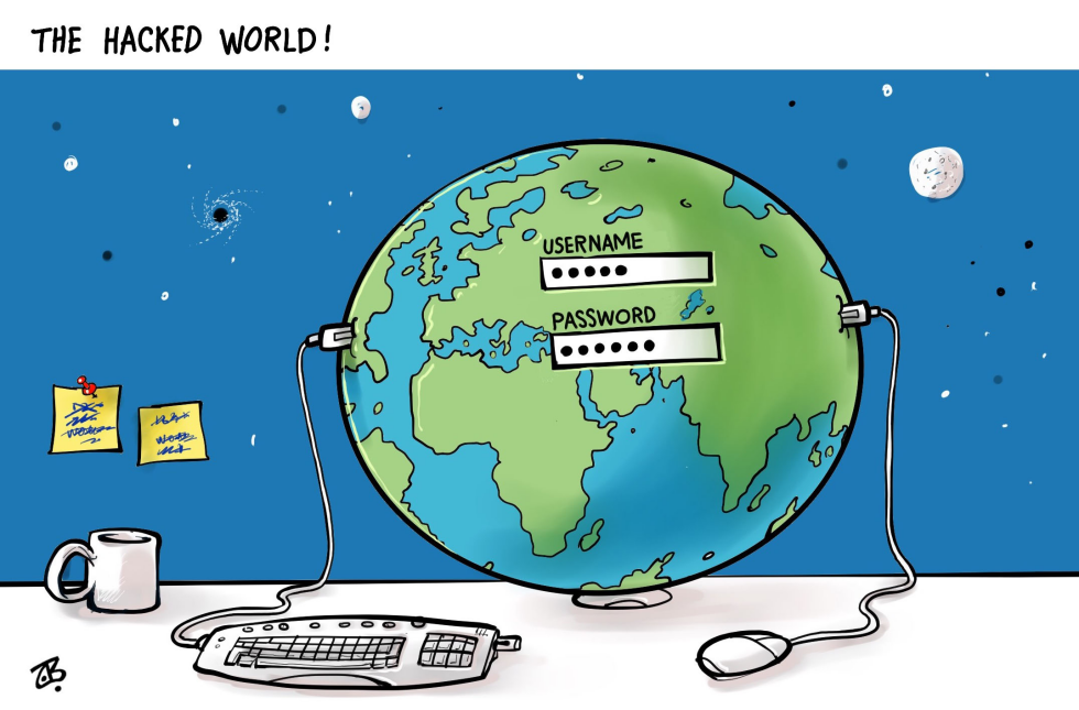  HACKED WORLD by Emad Hajjaj