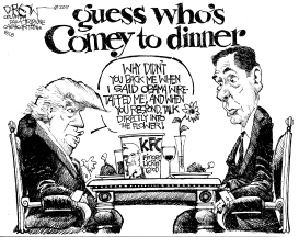 TRUMP COMEY DINNER by John Darkow