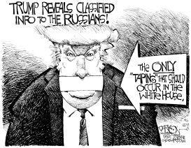 TRUMP SPILLS SECRET by John Darkow