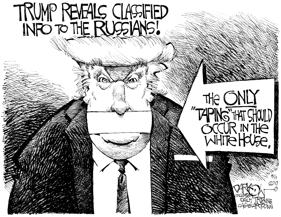  TRUMP SPILLS SECRET by John Darkow