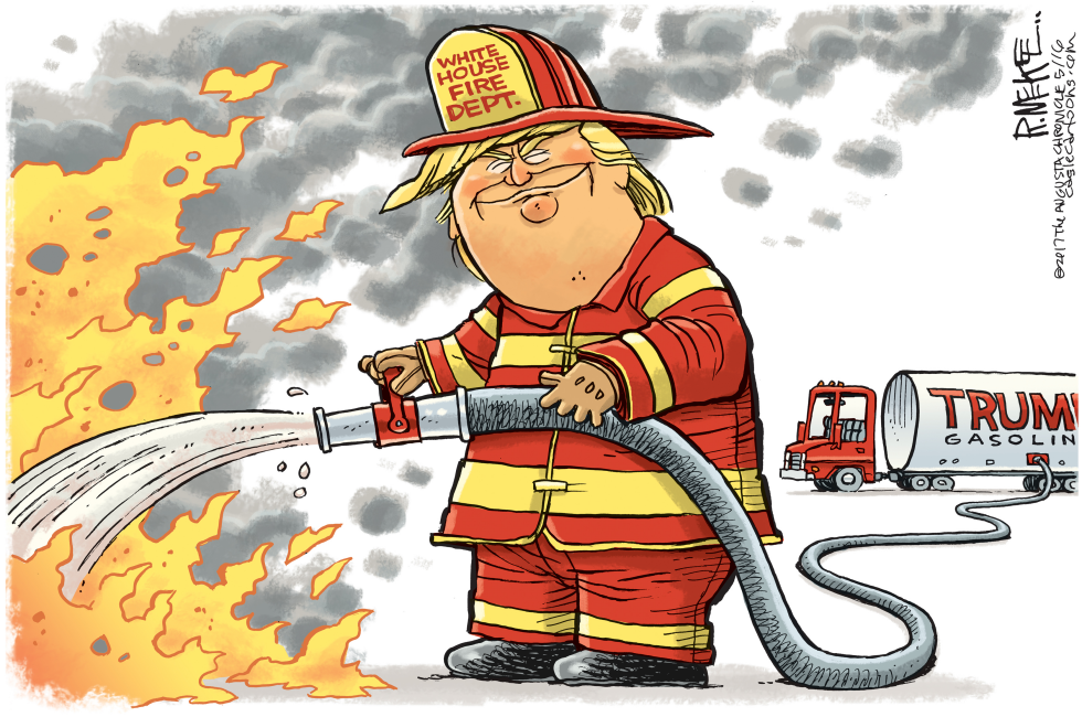  WHITE HOUSE FIRE DEPT by Rick McKee