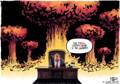 TRUMP GOES BOOM by Nate Beeler