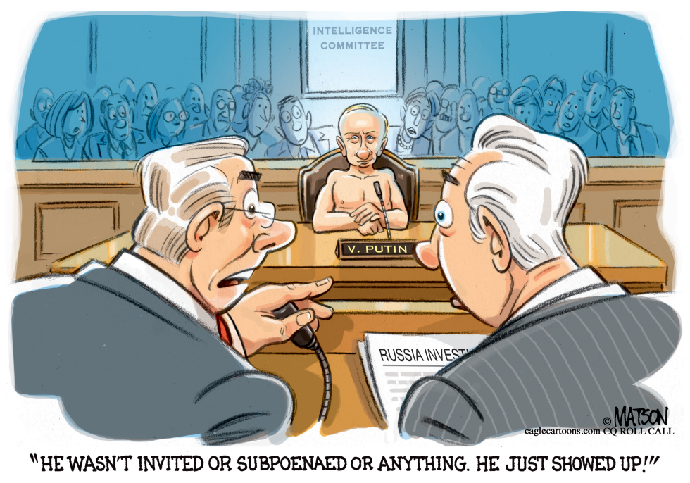  PUTIN SHOWS UP AT RUSSIA HEARINGS by RJ Matson