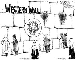 TRUMP AT THE WALL by John Darkow