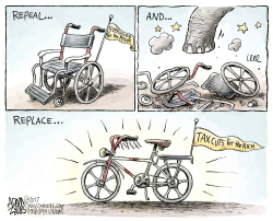 BUDGET PRIORITIES by Adam Zyglis