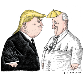 TRUMP VISITS POPE FRANCIS by Osmani Simanca