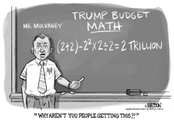 TRUMP BUDGET MATH by RJ Matson