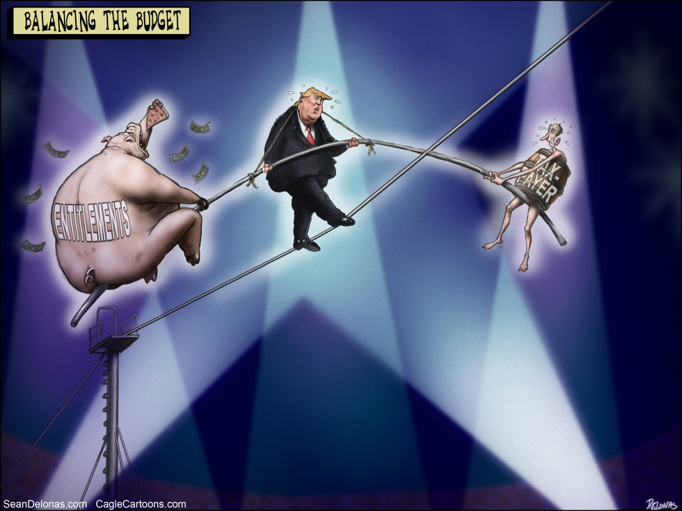  TRUMP BALANCING BUDGET by Sean Delonas