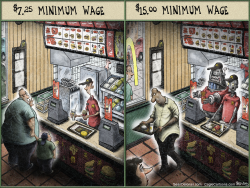 AI ROBOTS MINIMUM WAGE by Sean Delonas