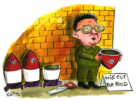 KIM JONG-IL WILL CUT FOR FOOD  by Christo Komarnitski