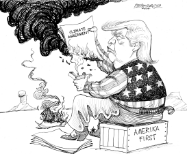 TRUMP THE ARSONIST by Petar Pismestrovic