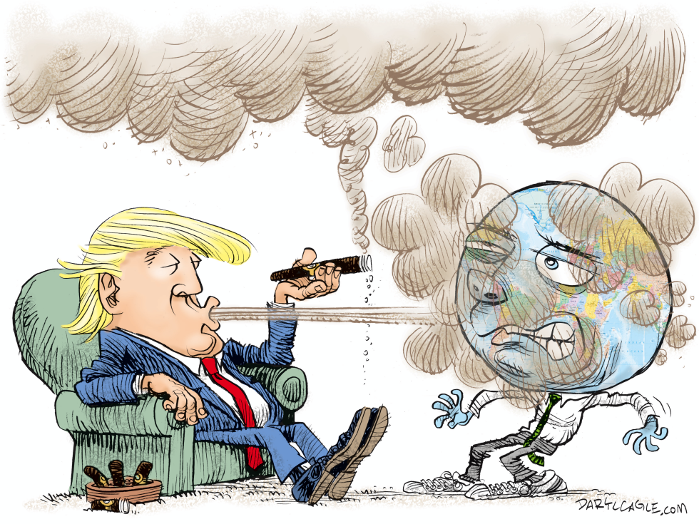  TRUMP AND THE WORLD ON CLIMATE by Daryl Cagle