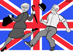 MAY, CORBYN by Rainer Hachfeld