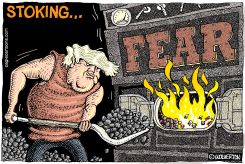 TRUMP STOKING FEAR by Wolverton