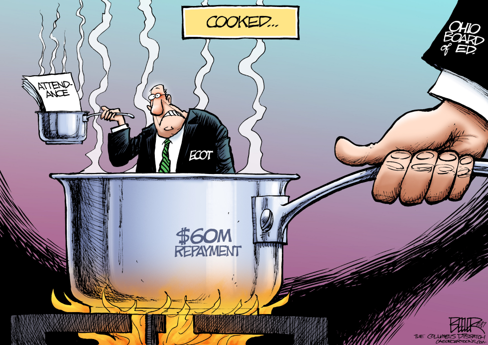  LOCAL OH ECOT IN HOT WATER by Nate Beeler