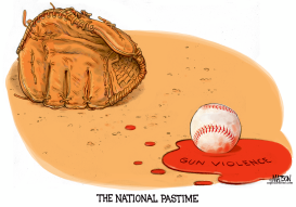 GUN VIOLENCE IS THE NATIONAL PASTIME by RJ Matson