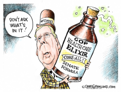 GOP SENATE HEALTH ELIXIR by Dave Granlund