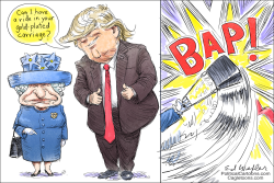 QUEEN SMACKS TRUMP by Ed Wexler