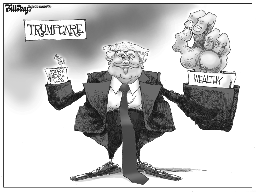  TRUMPCARE LITTLE HAND BIG HAND by Bill Day