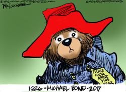 MICHAEL BOND -RIP by Milt Priggee