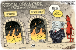 OBAMACARE HELL by Rick McKee