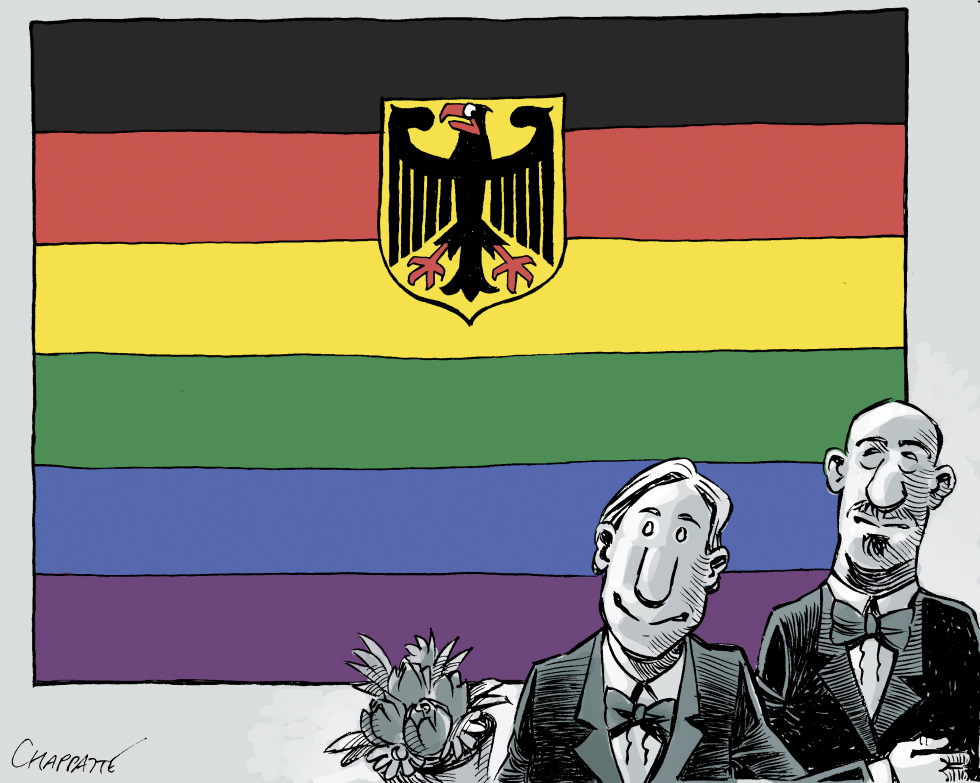  GERMANY ADOPTS SAME-SEX MARRIAGE by Patrick Chappatte