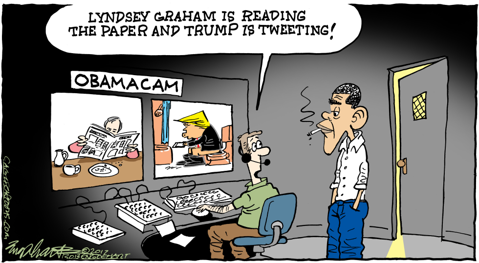  OBAMA SPYING by Bob Englehart