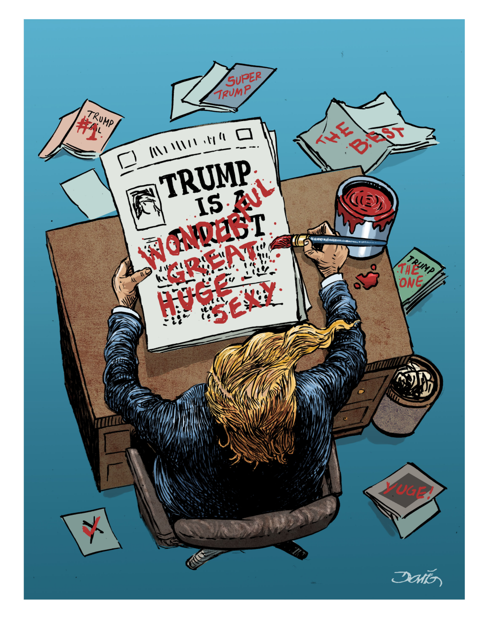  TRUMP Y LA PRENSA by Dario Castillejos