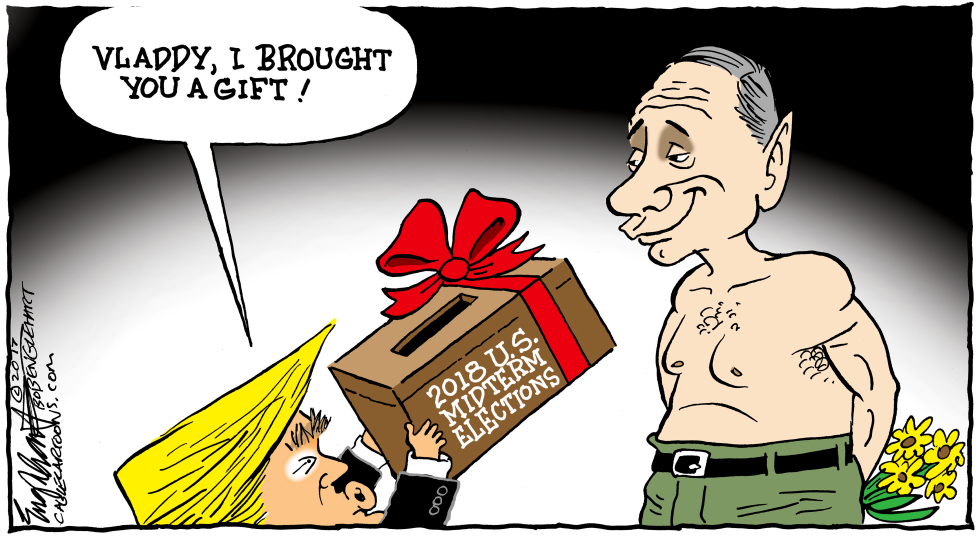  TRUMP MEETS PUTIN by Bob Englehart