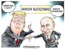 TRUMP AND PUTIN MEET by Dave Granlund