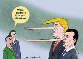 DONALD TRUMP AND HIS SON by Arcadio Esquivel