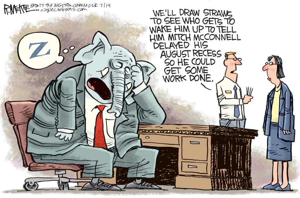  GOP ASLEEP by Rick McKee