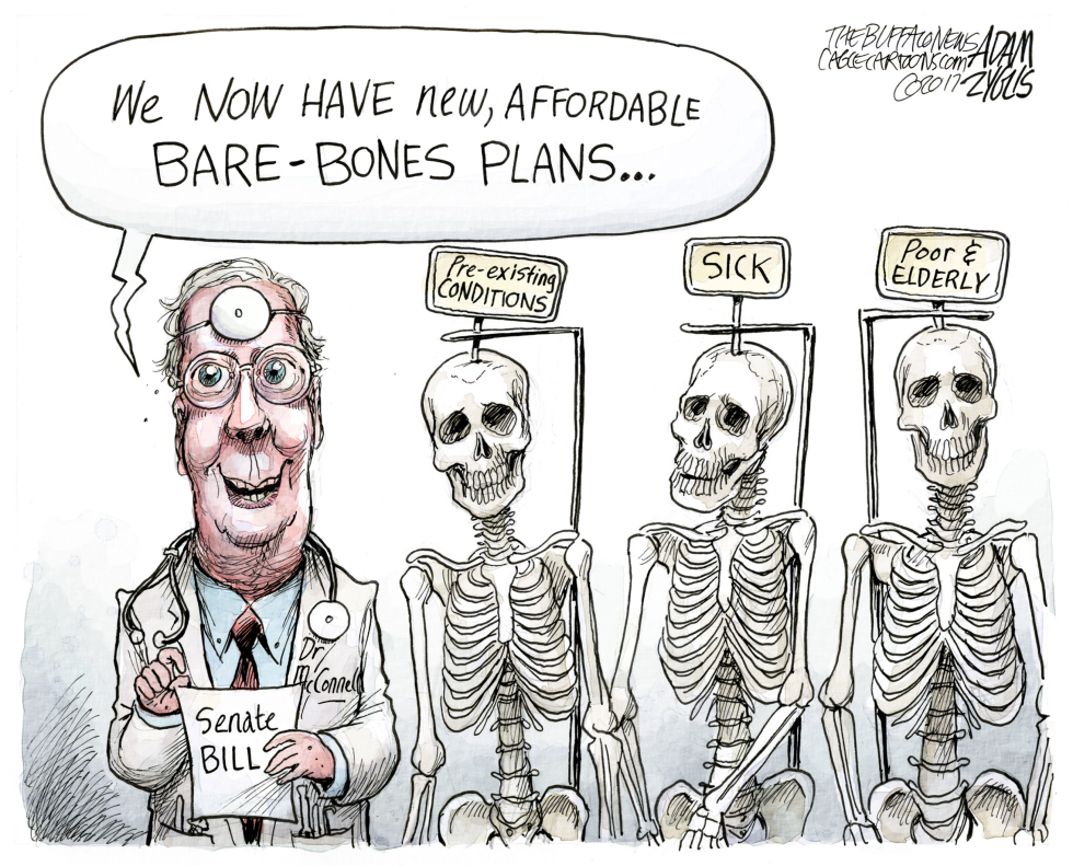  SENATE HEALTH CARE BILL by Adam Zyglis