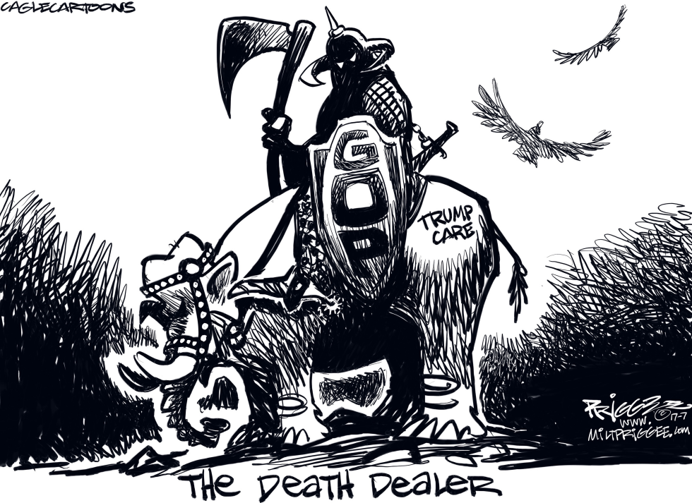  THE DEATH DEALER by Milt Priggee