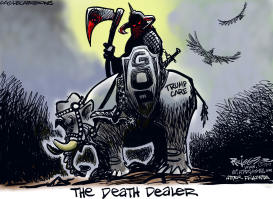 THE DEATH DEALER by Milt Priggee