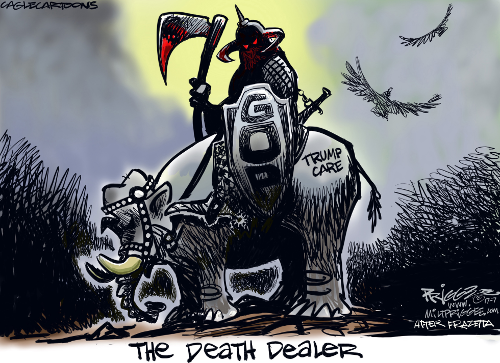  THE DEATH DEALER by Milt Priggee