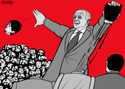 ERDOGAN TEARS OFF HEADS by Rainer Hachfeld