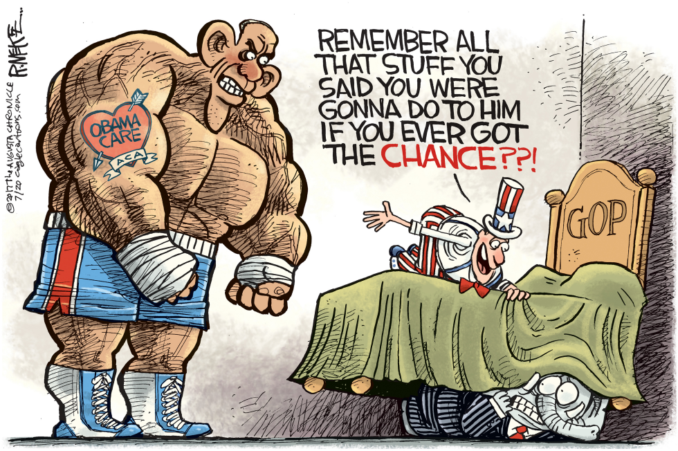  GOP COWARDS by Rick McKee