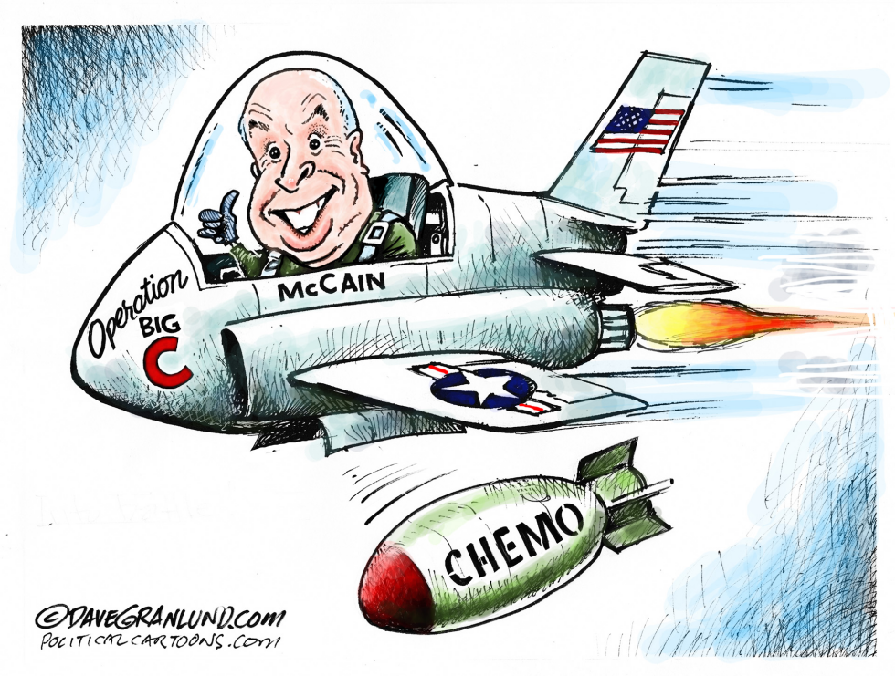  MCCAIN BATTLES CANCER by Dave Granlund