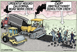 GOP OBSTRUCTS CALIFORNIA ROADS FIX by Wolverton