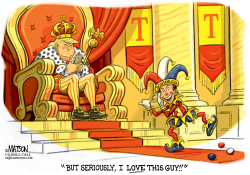 COURT JESTER SCARAMUCCI LOVES TRUMP by RJ Matson