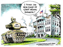 GEN KELLY CHIEF OF STAFF by Dave Granlund