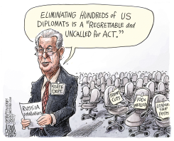 DIPLOMATIC PURGE by Adam Zyglis