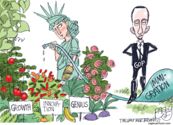 LIBERTY GARDEN by Pat Bagley