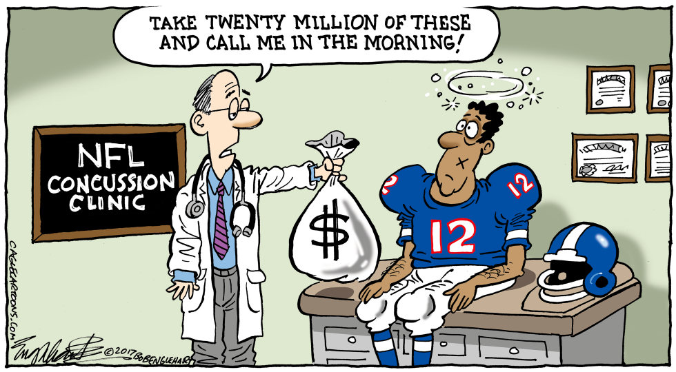  NFL CONCUSSIONS by Bob Englehart