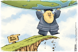 KIM JONG UN BRINK by Rick McKee