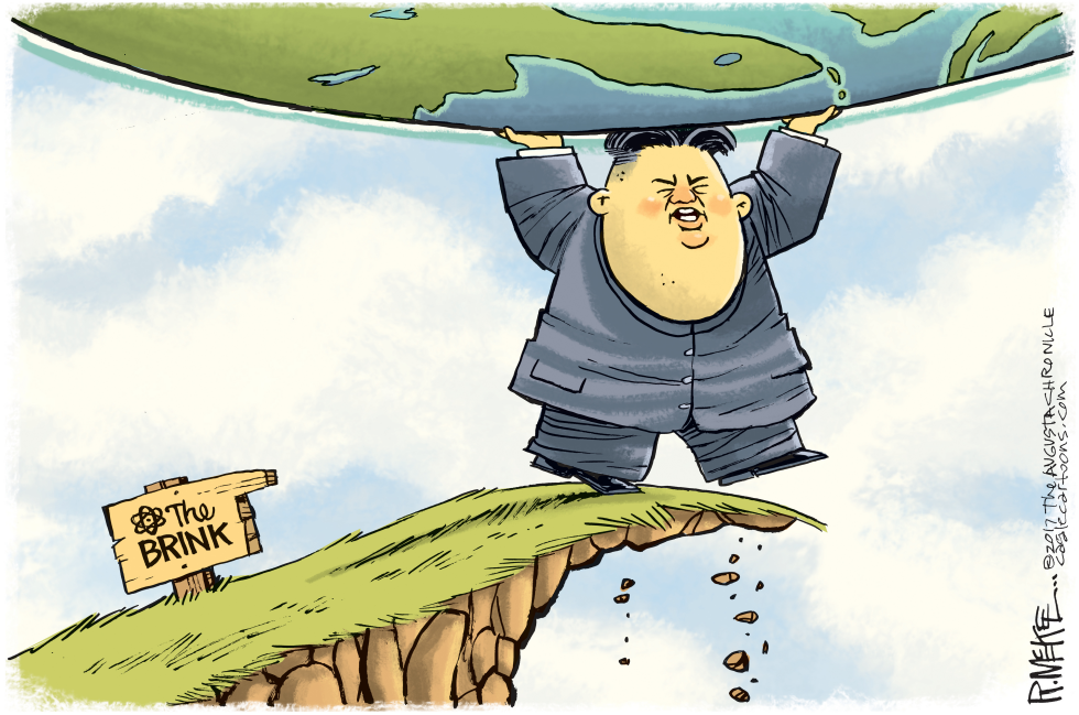  KIM JONG UN BRINK by Rick McKee