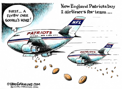 PATRIOTS BUY TWO AIRLINERS by Dave Granlund