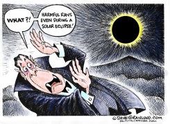 SOLAR ECLIPSE AND RAYS by Dave Granlund