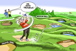 GOLFER DONALD TRUMP by Paresh Nath